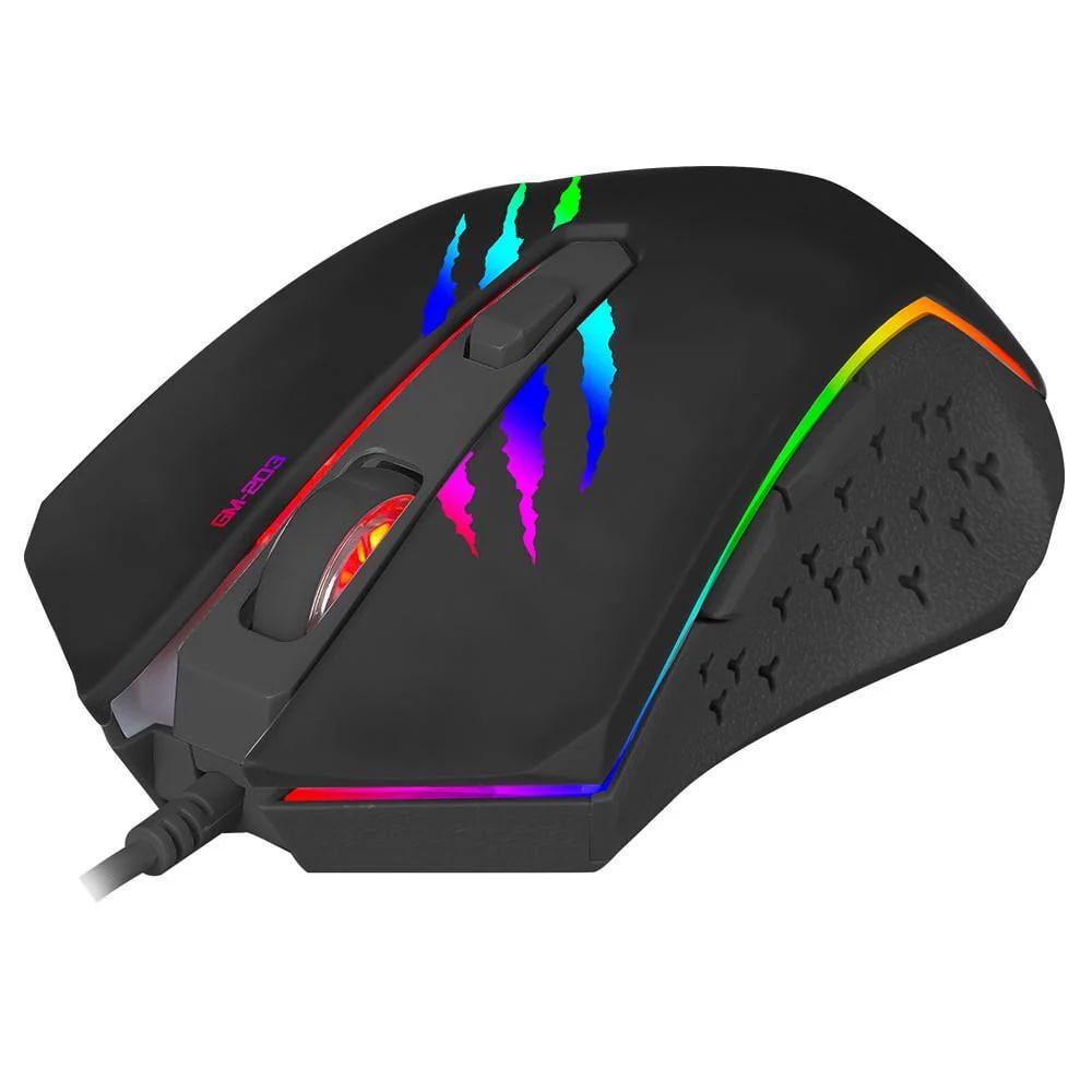 Миша комп'ютерна провідна ігрова XTRIKE ME GM-203 (RGB) Black