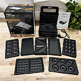 Мультипекарь Сендвічниця 8 в 1 Zepline 2200Вт Вафельниця Мультимейкер Zepline, фото 6