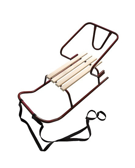 Якісні зимові сани з металу для дітей з тросом, Зімко Snower, для прогулянок і катання по снігу, 2,5 кг, фото 1