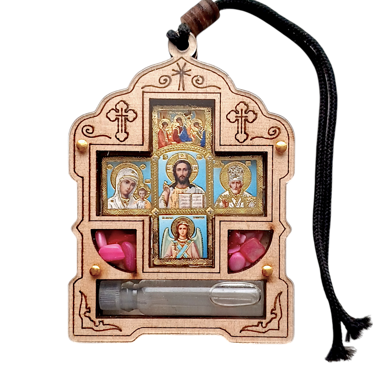 Підвіска автомобільна "Іконостас" з освяченою олією, фото 1