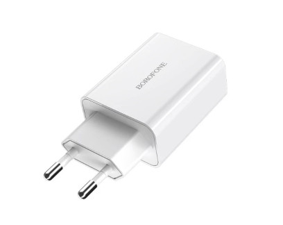 Мзп Borofone BA21A QC3.0 1Usb/3A White, фото 1