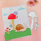 Ніж для створення вирубки із картона Гриби та равлики NOZ044, фото 2