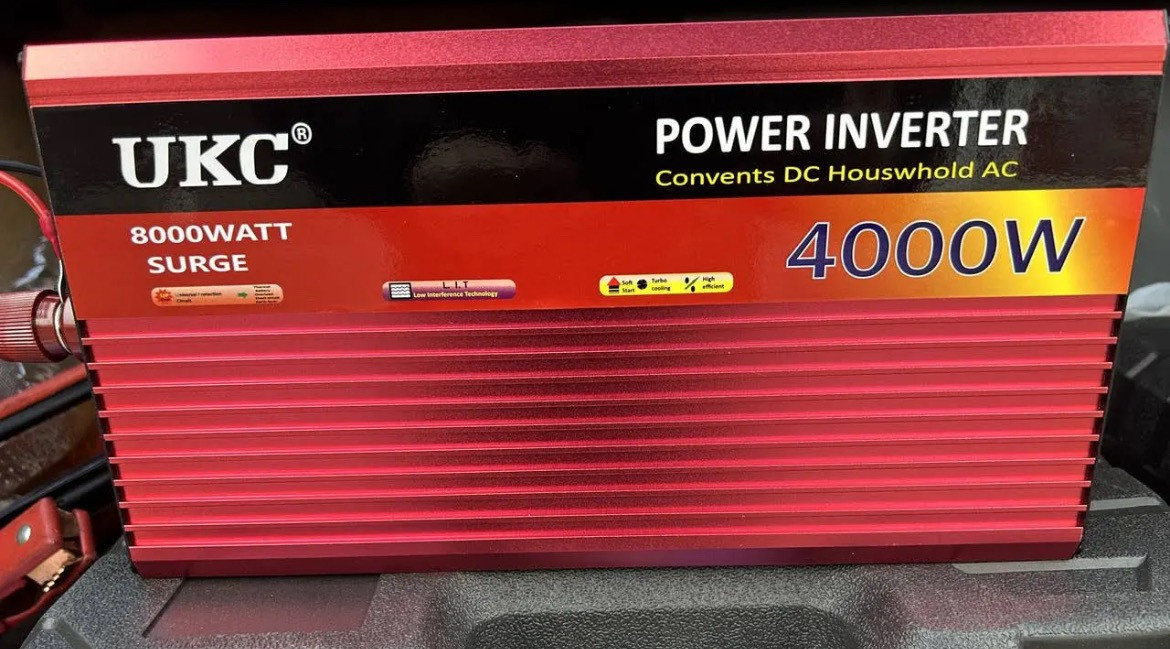 Інвертор автомобільний DC в AC 12-220В 4000W плавний пуск UKC SI-A2-AR4000M