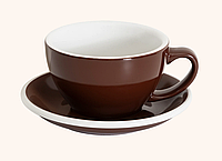 LOVERAMICS EGG Cafe Latte Cup (коричнева) чашка і блюдце Латте 300 мл