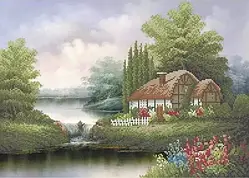 Схема для вишивання бісером ТМ Acorns Будинок біля річки А3-К-320