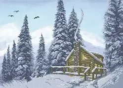 Схема для вишивання бісером ТМ Acorns Будиночок у горах А3-К-288