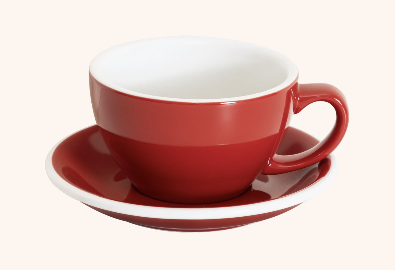 LOVERAMICS EGG Cafe Latte Cup ((червона) чашка і блюдце Латте 300 мл