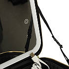 Косметичка дорожня з LED дзеркалом (26х23х11см), Чорна / Портативна косметичка-валіза / Органайзер для косметики, фото 4