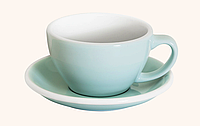 LOVERAMICS EGG Cafe Latte Cup (рівер блю) чашка і блюдце Латте 300 мл