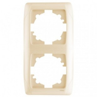 Рамка 2-місцева верт Крем Viko Carmen, 90572002