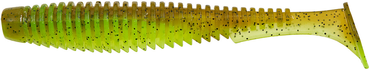 Силикон FishUP U-Shad 4"" #204 - Green Pumpkin/Chartreuse (8шт/уп), фото 1
