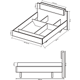 Ліжко двоспальне з шухлядамі 180 Луна (Міро Марк/MiroMark), фото 7