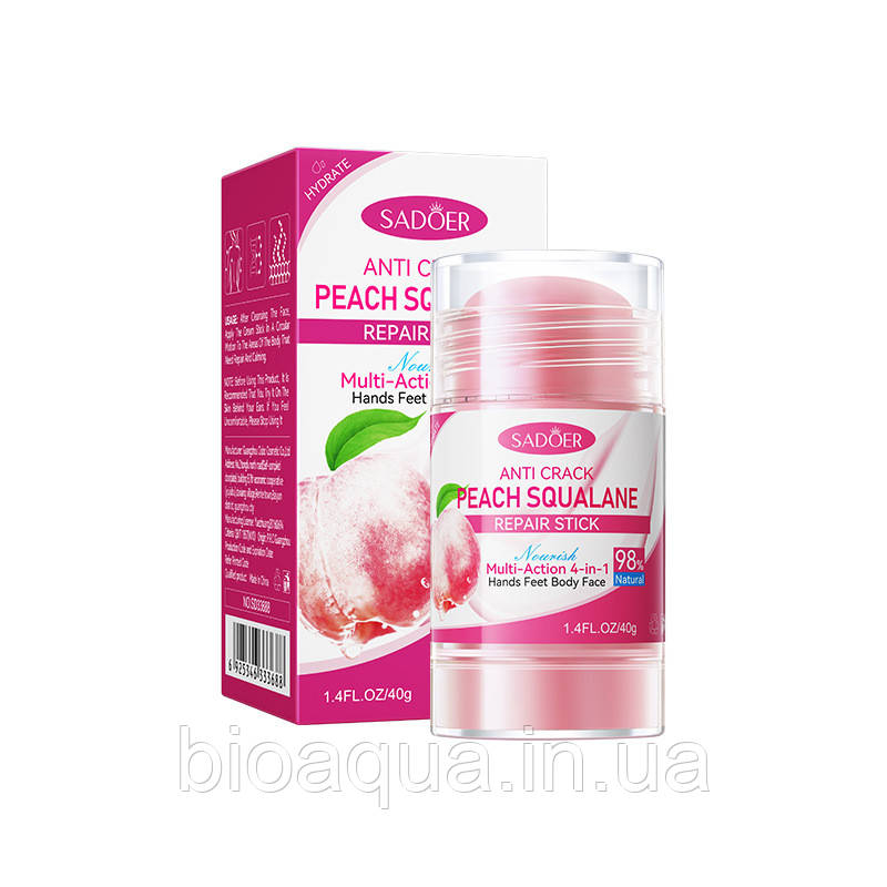 Стик відновлювальний Sadoer Anti Crack Peach Repair Stick з персиком проти тріщин 40 g