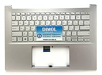 Оригинальная клавиатура для ноутбука Asus Vivobook Pro 14X OLED N7400, M3400QA, M7400QC, M3401QC series, укр, silver, подсветка