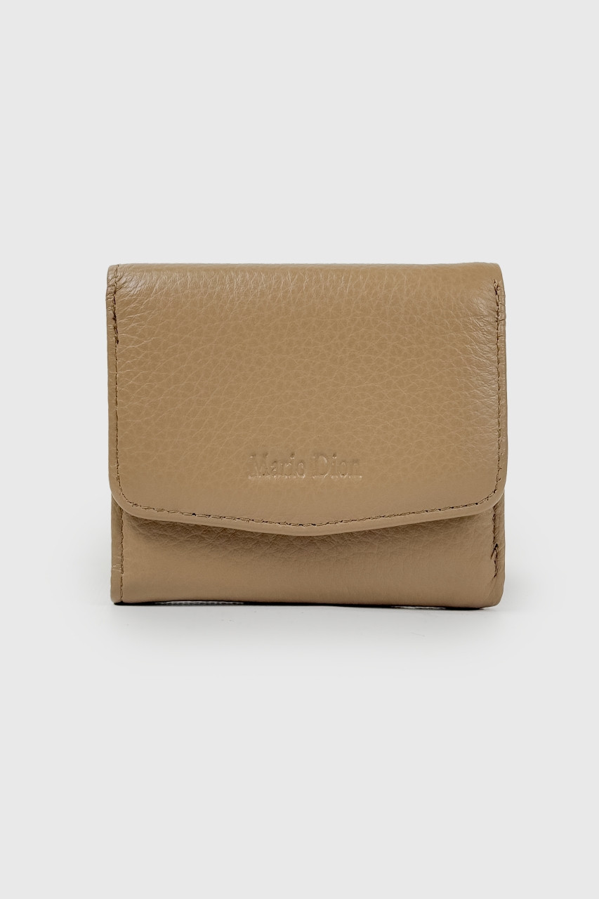 Невеликий жіночий шкіряний гаманець Mario Dion 8651С-GR бежевий, фото 1