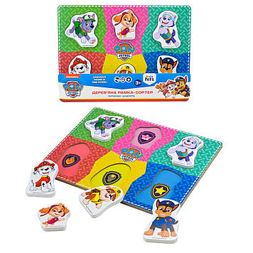 Іграшка дерев'яна KidsHits Paw Patrol,вкладиші 30х22х1,5 см №KH20/060(12)(24) КІ