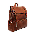 Шкіряний рюкзак — The Good Earth — Коньячно-коричневий матовий колір — Time Resistance 5232301, фото 5