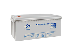 Акумулятор мультигелевий LogicPower LPM-MG 12V – 200 Ah для ДБЖ, для сонячних батарей, для аварійного освітлення