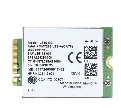 4G модем LTE CAT6 Fibocom L830-EB 4G LTE (L35286-001 L35286-005) M.2 для HP! бу