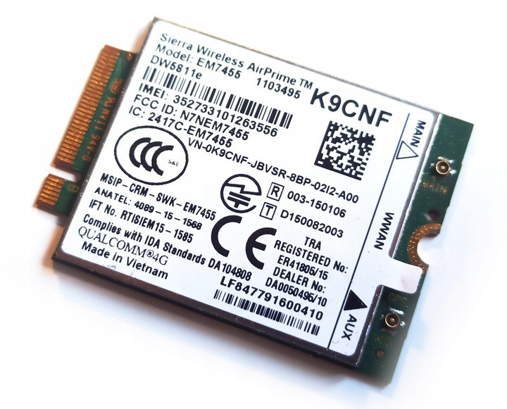 4G модем LTE CAT6 Sierra Wireless Airprime EM7455 4G LTE WWAN (M.2) K9CNF бу, фото 1