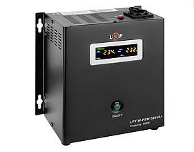 Джерело безперебійного живлення LogicPower (ДБЖ) з правильною синусоїдою 12V LPY-W-PSW-500VA+(350Вт)5A/10A