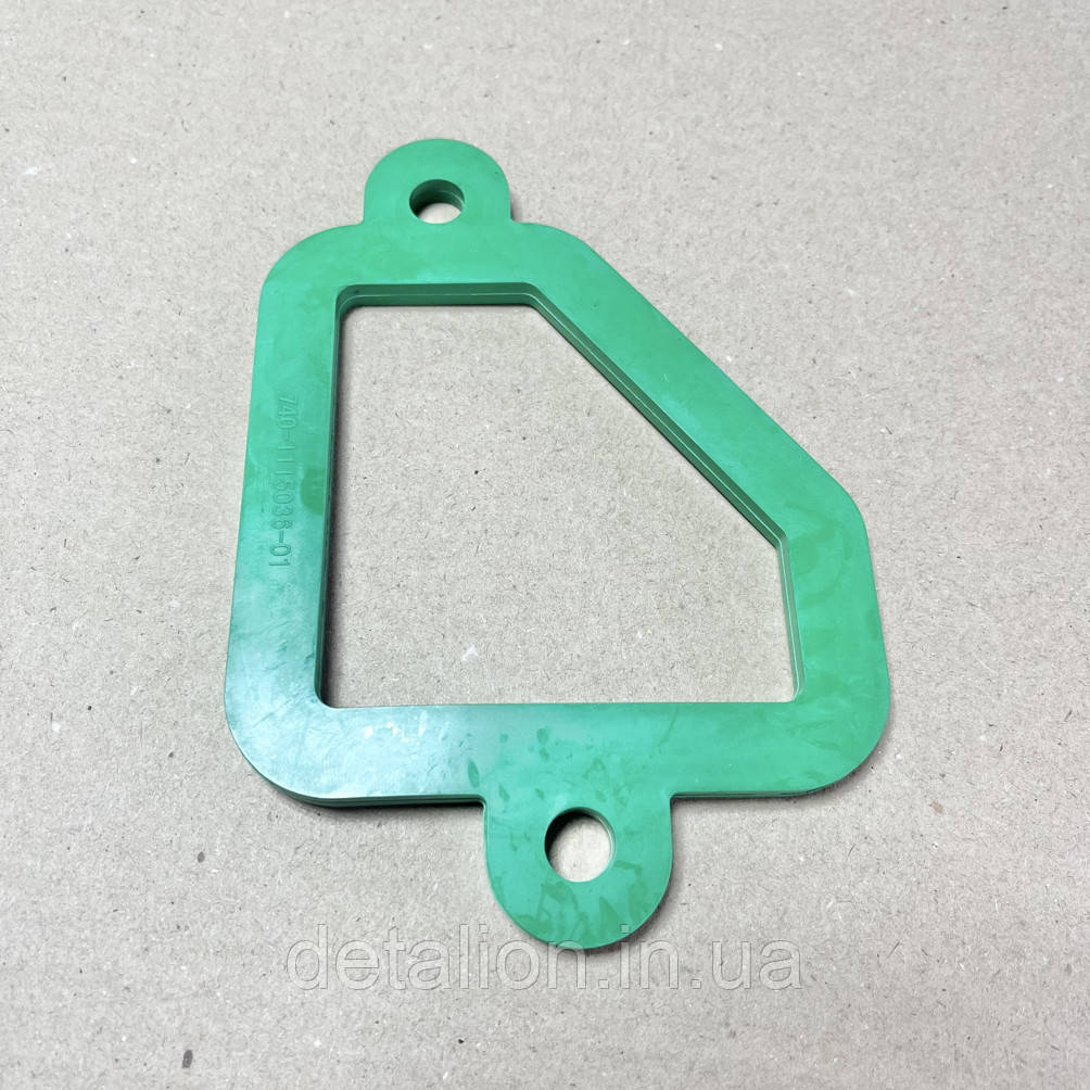 Прокладка патрубка з'єднувального КАМАЗ (3- вугільна, зелений силікон) 740.1115036 / 740-1115036-01, фото 1