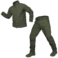 Комплект(куртка+штаны) Camotec Phantom SoftShell Olive, тактический форменный костюм для военных Олива