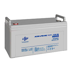 Акумулятор мультигелевий LogicPower LPM-MG 12V-120 Ah для ДБЖ, для сонячних батарей аварійного освітлення