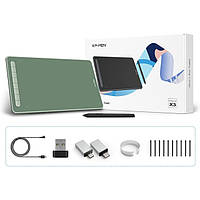 Графічний планшет XP-Pen Deco MW green, 8X5", 5080 LPI, 8192 рівні, Bluetooth 5.0