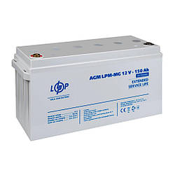 Акумулятор мультигелевий LogicPower LPM-MG 12V-150 Ah для ДБЖ, для сонячних батарей аварійного освітлення