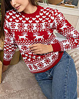 Жіночий новорічний светр з оленями