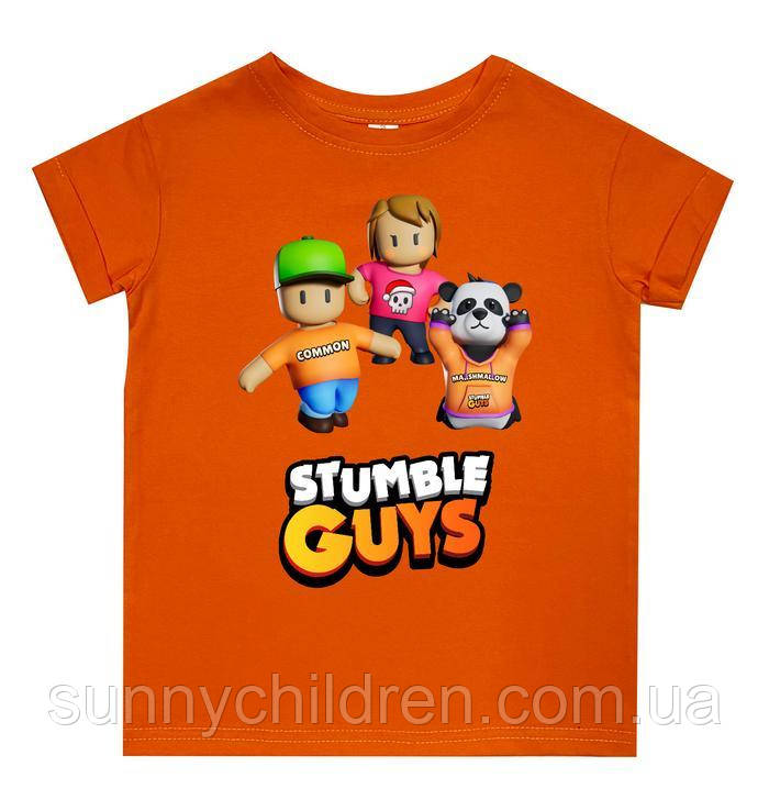 Футболки Stumble guys із лого для дітей та підлітків