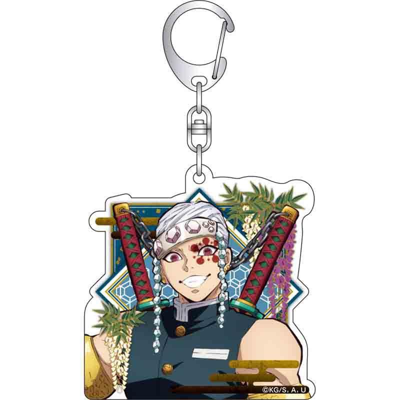 Брелок акриловий Клинок розсікаючий демонів Тенген Узуй Demon Slayer Tengen Uzui 5 см, фото 1