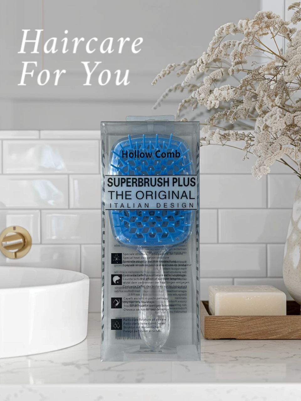 Щітка для волосся Superbrush Plus The Original (Italian Design) . Масажний гребінець-детанглер для легкого розчісування та об'єму., фото 1