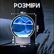 Настільна 3D лампа нічник, пісочний годинник з різнобарвним RGB підсвічуванням, фото 8