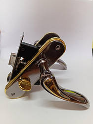 Замок міжкімнатний з ручками FZB 15-98 чорний нікель\золото