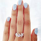 Срібна каблучка з золотими накладками, фото 5