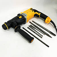 Дрель перфоратор 600 Вт, Прямой перфоратор для сверления отверстий Проводной WD-77