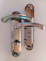 Ручка на планці FZB 15-36 міжвісь 62мм сатин-хром