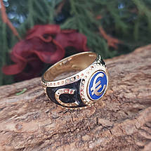 Долар і євро з обертовим щитком Великий, кільце перстінь печатка, фото 3