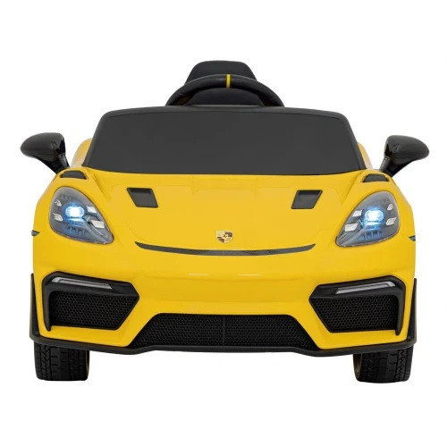 Дитяча акумуляторна машинка Porsche 718 Жовта, фото 1