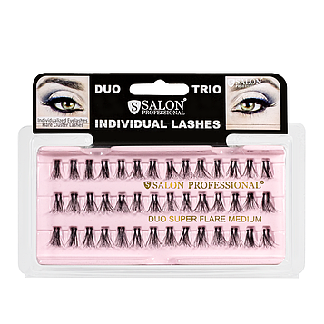 Пучки для нарощування вій подвійні Salon Professional Duo Super Medium