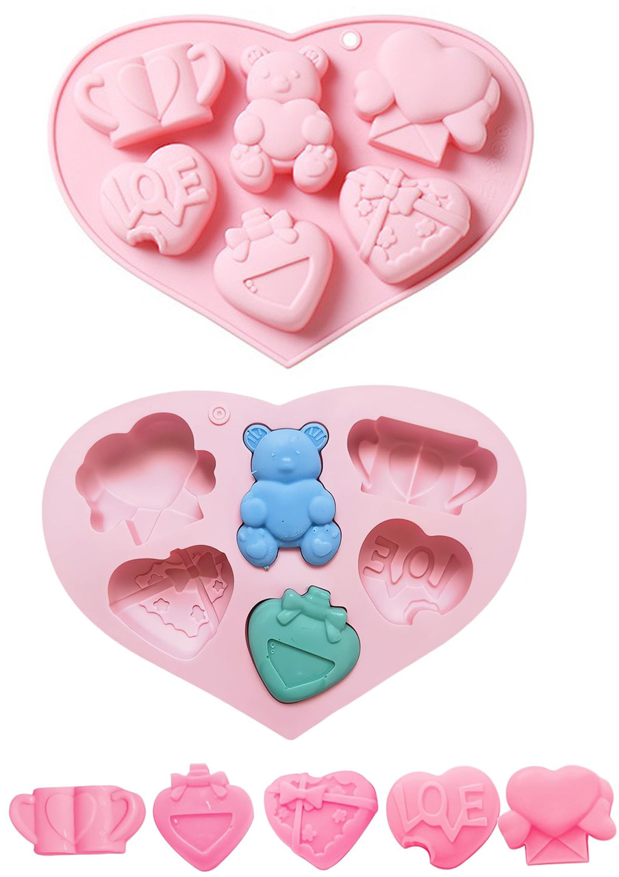 Форма силіконова для випічки Baker Серця Mix із 6 шт (102002)