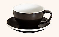 LOVERAMICS EGG Potter Latte Cup (димний чорний) чашка і блюдце Латте 300 мл