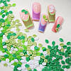 Весняно-літні маленькі зелені листочки для декору нігтів 50 шт стильні фігурки для унікального манікюру, фото 3