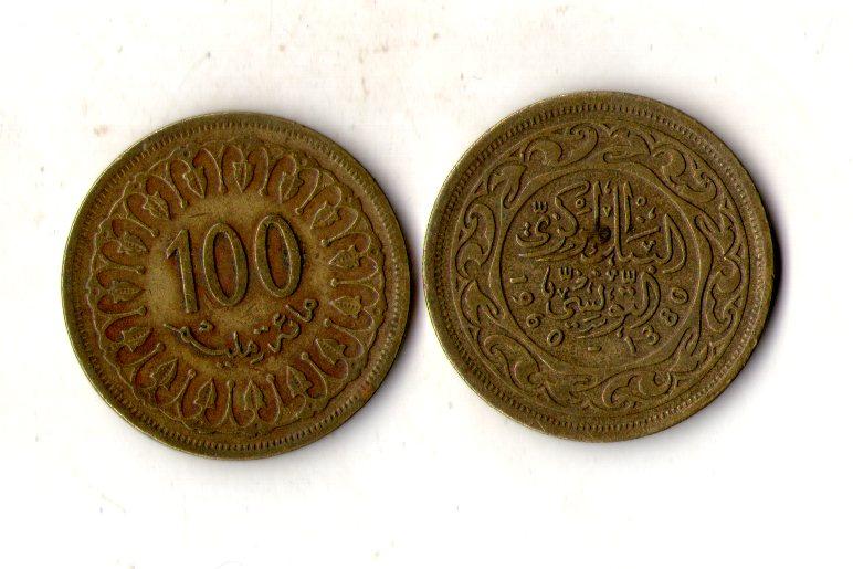 Туніс 100 мілімів, 1960 рік №2938, фото 1