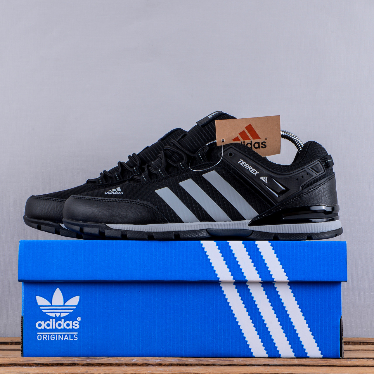 АКЦІЯ! Adidas Terrex Чоловічі Кросівки чорні з сірим