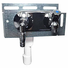 Панель монтажна настінна SANIT для під'єднання пральної машини (хром) Німеччина (31606)