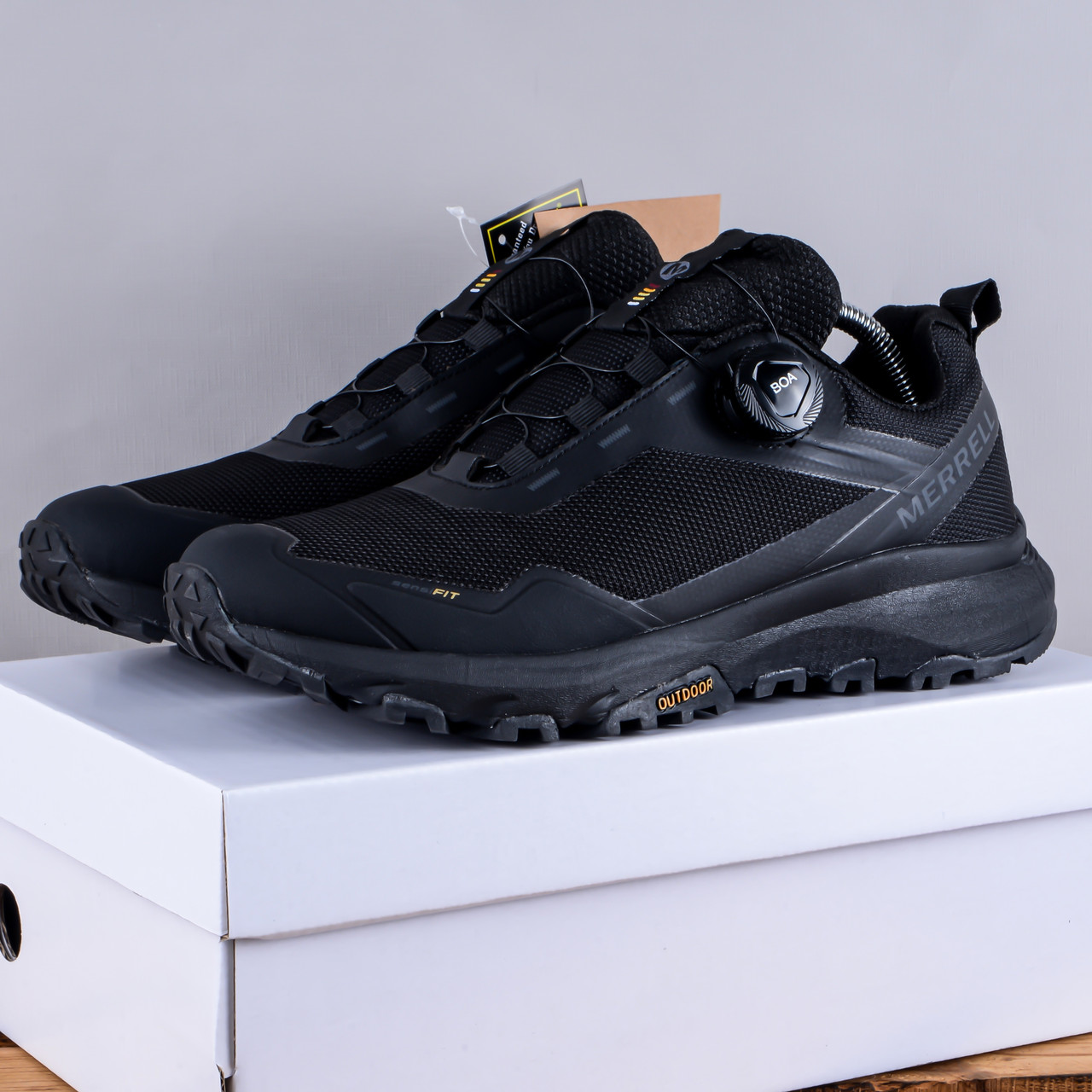 РОЗПРОДАЖ!! ТЕРМО Зимові Кросівки Merrell Shimano BOA Gore Tex Черевики повністю чорні