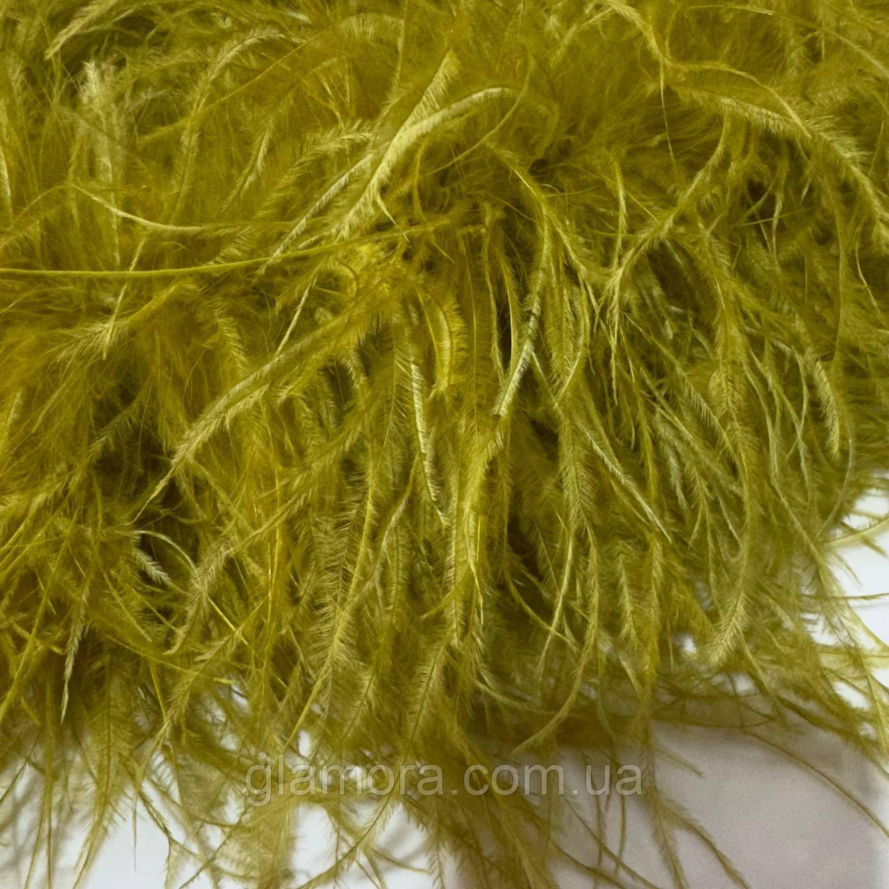 Боа Страусове п'ятишарове , нитка 1,8м, Khaki